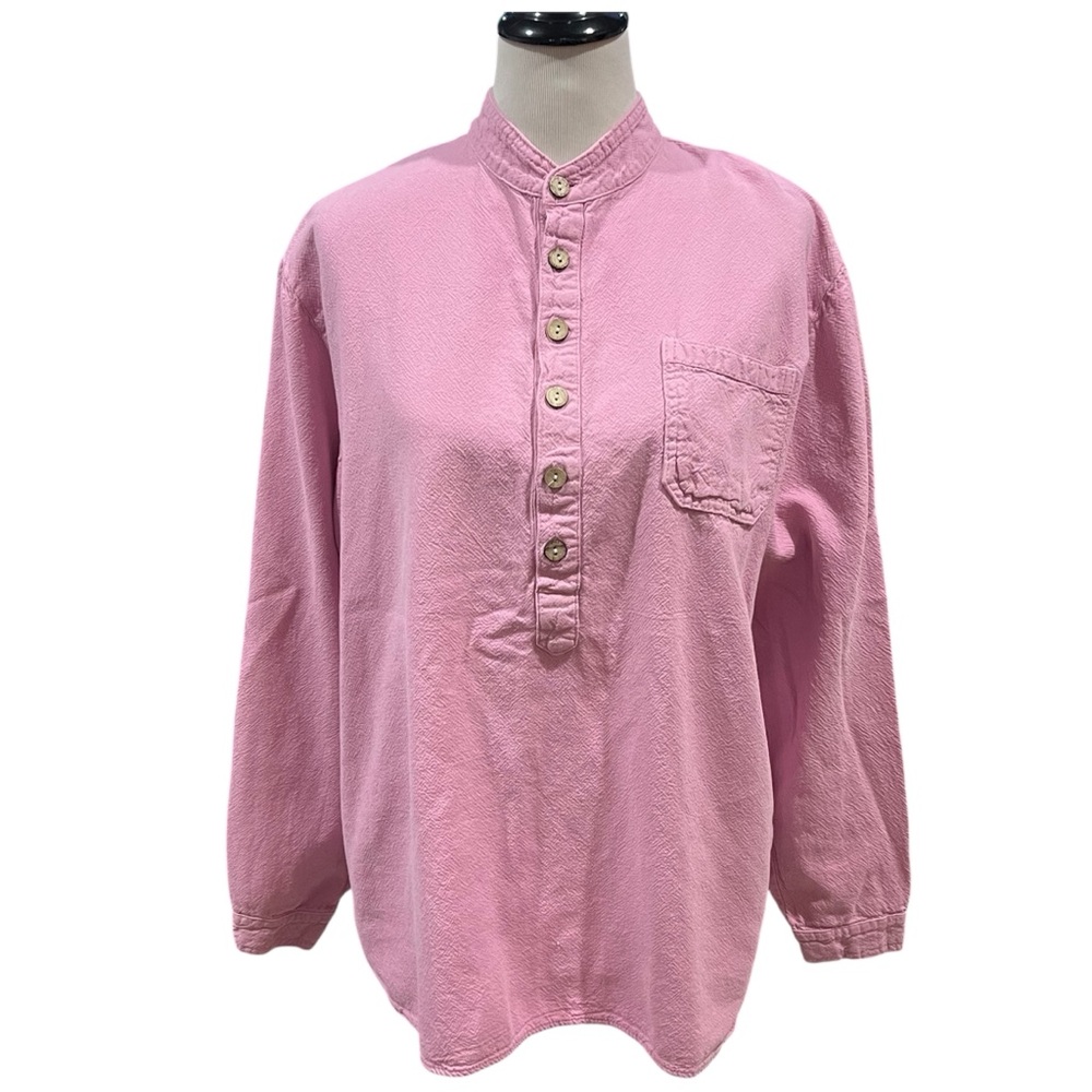 California Drawstrings Pink Sustainable Cotton Pullover Top Size Medium